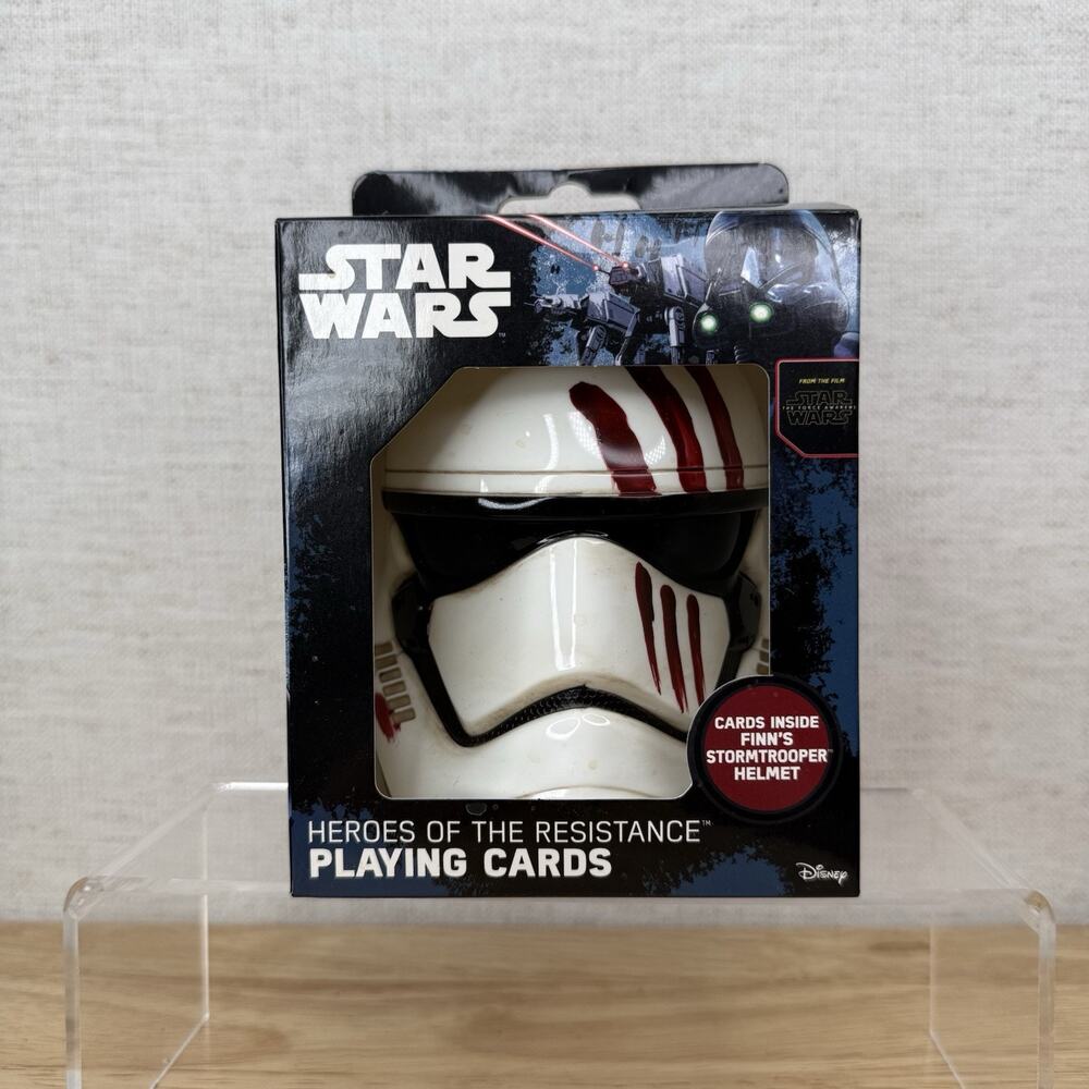 Star Wars Force Awakens Heroes of the Resistance Playing Card deck in Helmet New